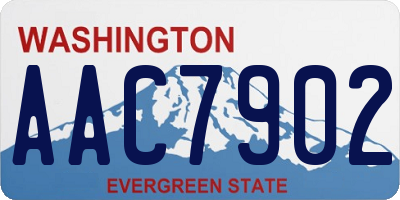 WA license plate AAC7902