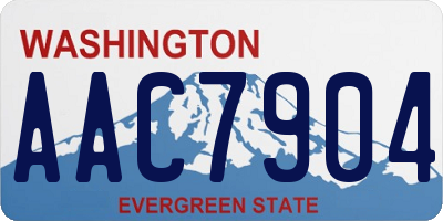WA license plate AAC7904
