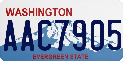 WA license plate AAC7905