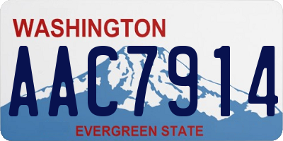 WA license plate AAC7914