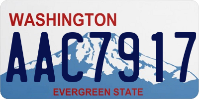 WA license plate AAC7917
