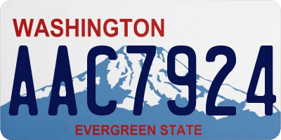 WA license plate AAC7924