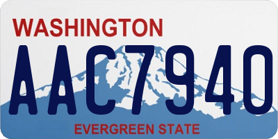 WA license plate AAC7940