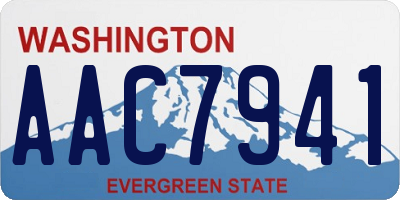 WA license plate AAC7941