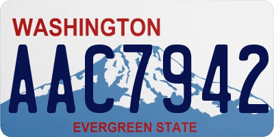 WA license plate AAC7942