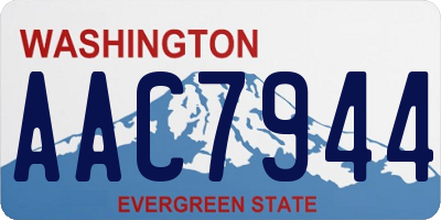 WA license plate AAC7944