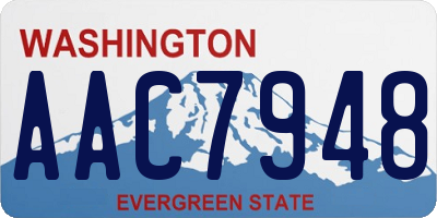 WA license plate AAC7948