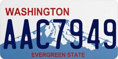 WA license plate AAC7949