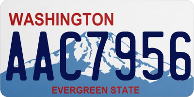 WA license plate AAC7956
