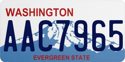 WA license plate AAC7965