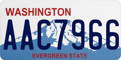 WA license plate AAC7966