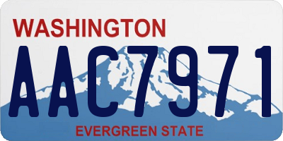 WA license plate AAC7971