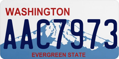WA license plate AAC7973