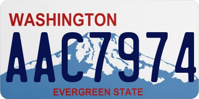 WA license plate AAC7974