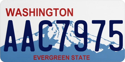 WA license plate AAC7975