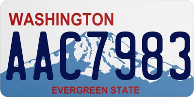 WA license plate AAC7983