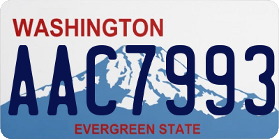 WA license plate AAC7993