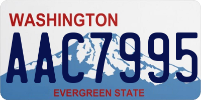 WA license plate AAC7995