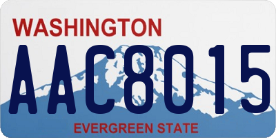 WA license plate AAC8015