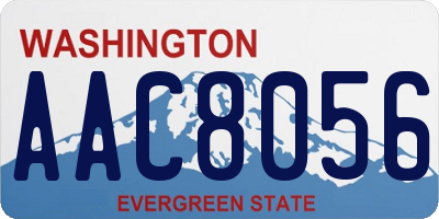 WA license plate AAC8056
