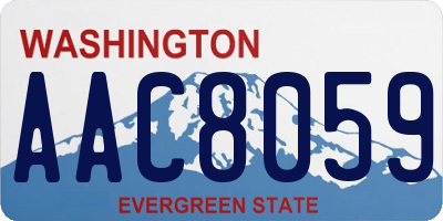 WA license plate AAC8059