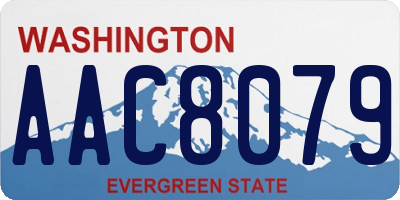 WA license plate AAC8079
