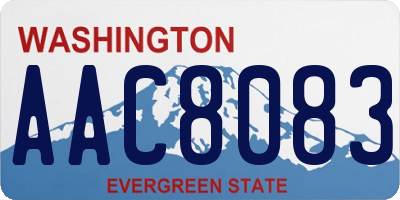 WA license plate AAC8083