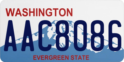 WA license plate AAC8086