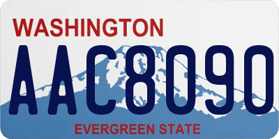 WA license plate AAC8090