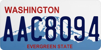 WA license plate AAC8094