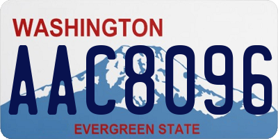 WA license plate AAC8096