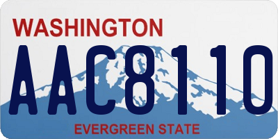 WA license plate AAC8110