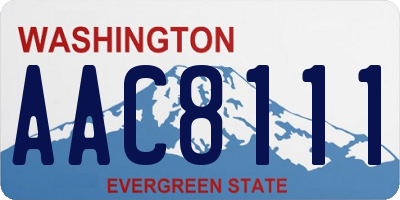 WA license plate AAC8111
