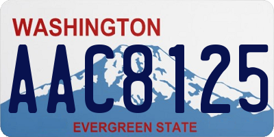 WA license plate AAC8125