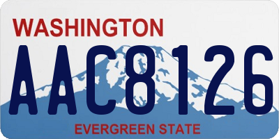 WA license plate AAC8126