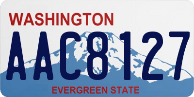 WA license plate AAC8127