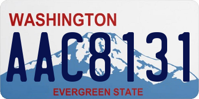 WA license plate AAC8131