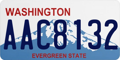 WA license plate AAC8132