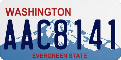 WA license plate AAC8141