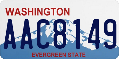 WA license plate AAC8149