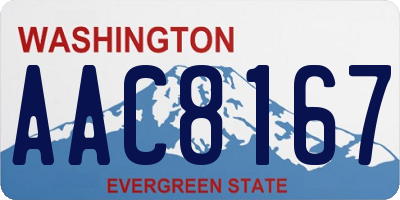 WA license plate AAC8167