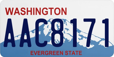 WA license plate AAC8171