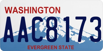 WA license plate AAC8173