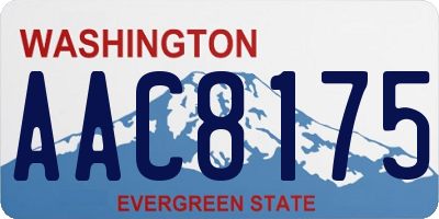 WA license plate AAC8175