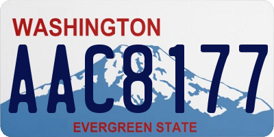 WA license plate AAC8177