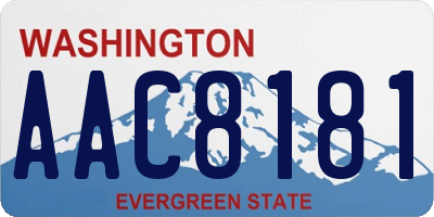 WA license plate AAC8181