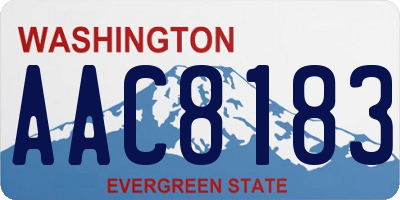 WA license plate AAC8183