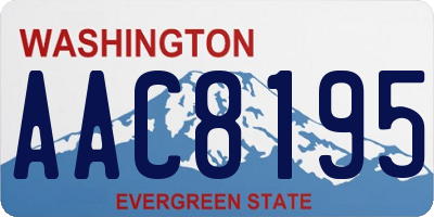 WA license plate AAC8195