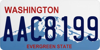 WA license plate AAC8199