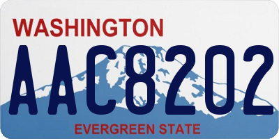 WA license plate AAC8202